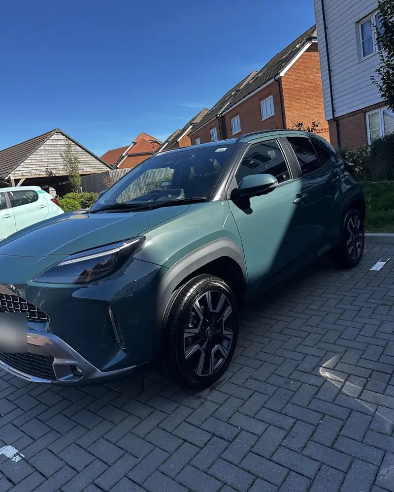 Green Toyota Yaris Cross SUV after a valet by JJ Valets, Chichester
